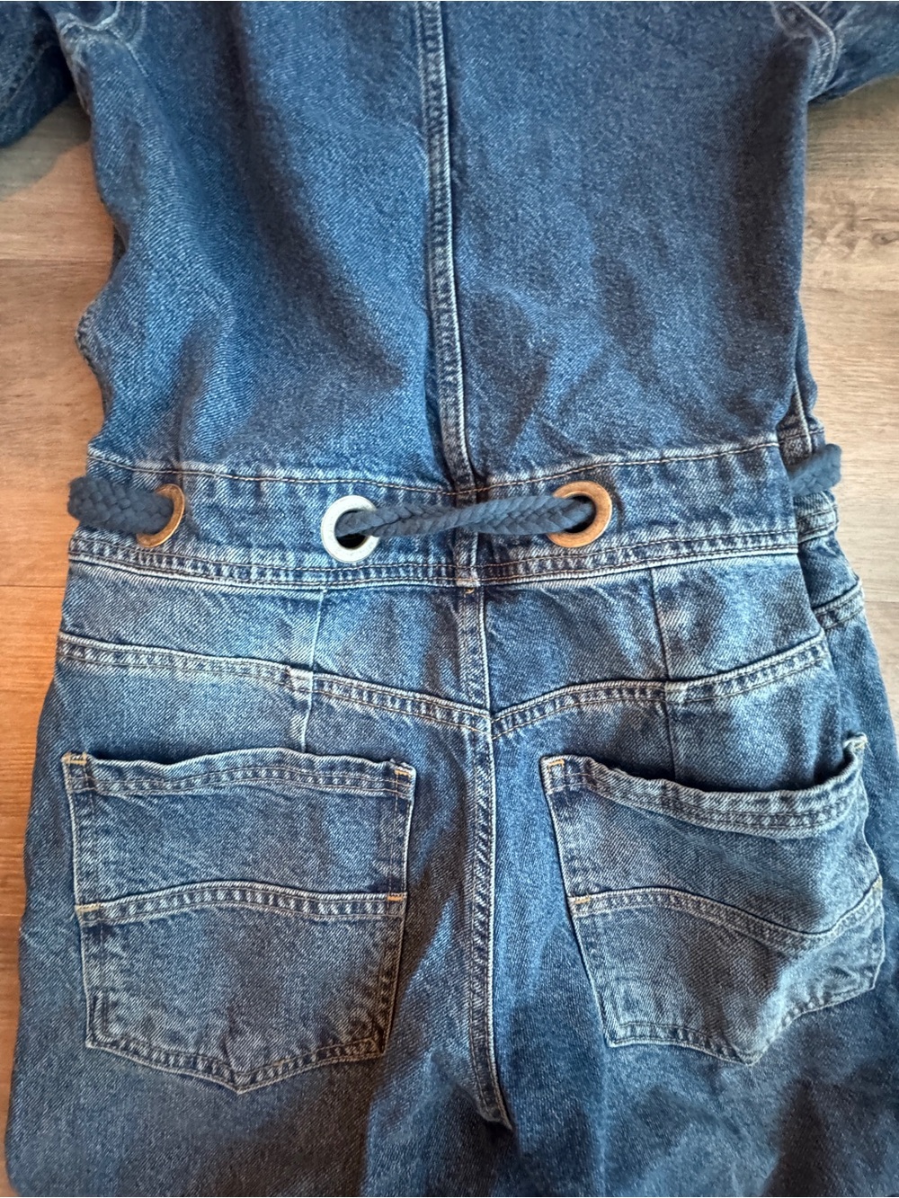 FREE PEOPLE Edison Wide Leg Denim Coverall Jumpsuit Size XS - Picture 7 of 7